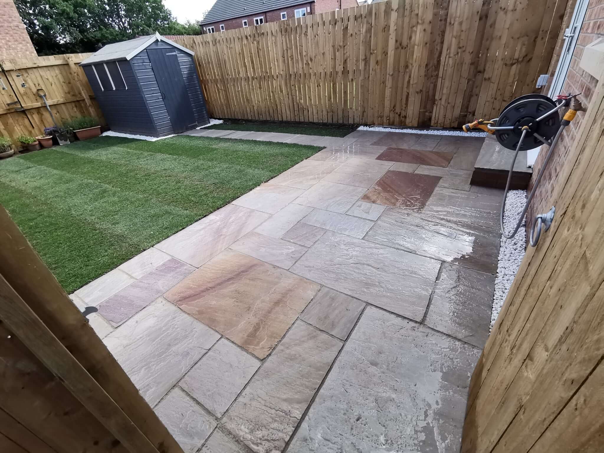 Flagstone back garden path